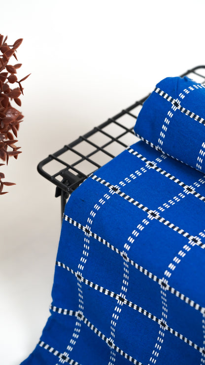 Button Star Chennimalai Bedsheet - Blue