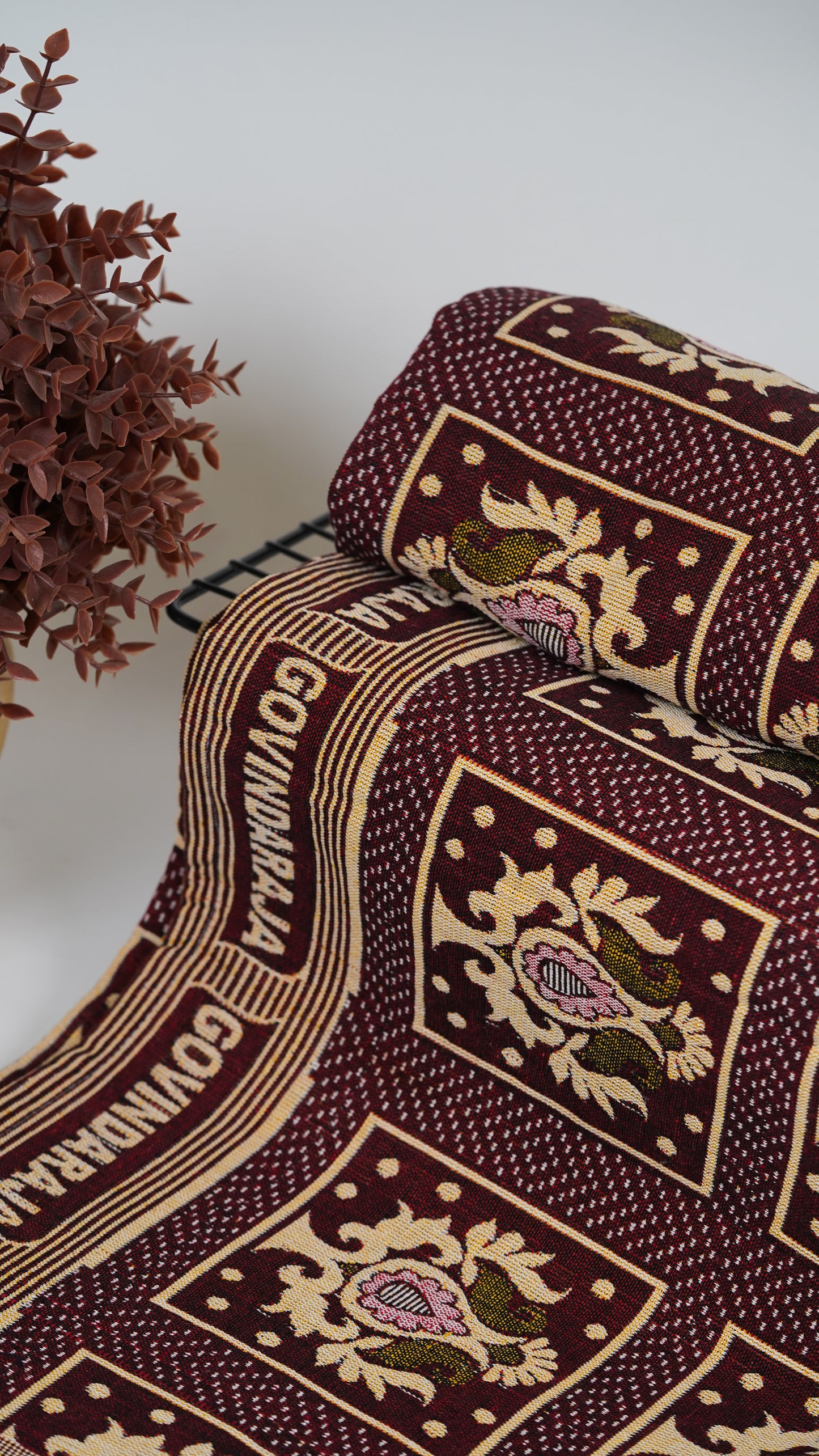 G. Raja Chennimalai Bed Sheet - Dark Red