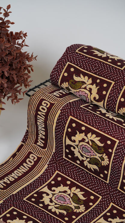 G. Raja Chennimalai Bed Sheet - Dark Red