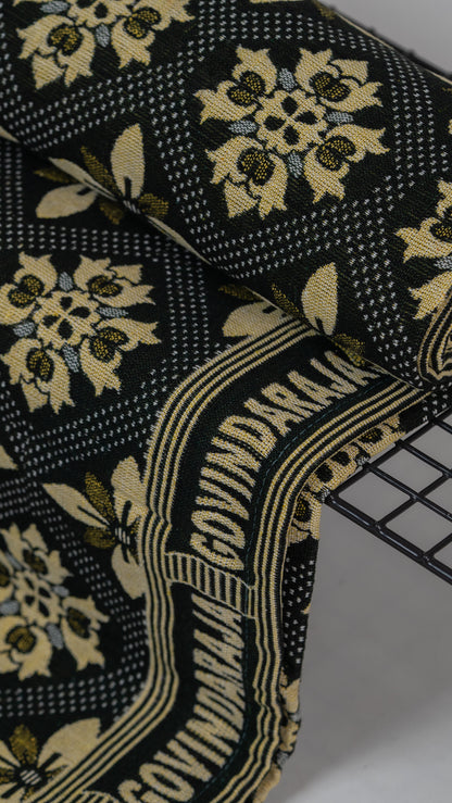 G. Raja Chennimalai Bed Sheet - Green flower