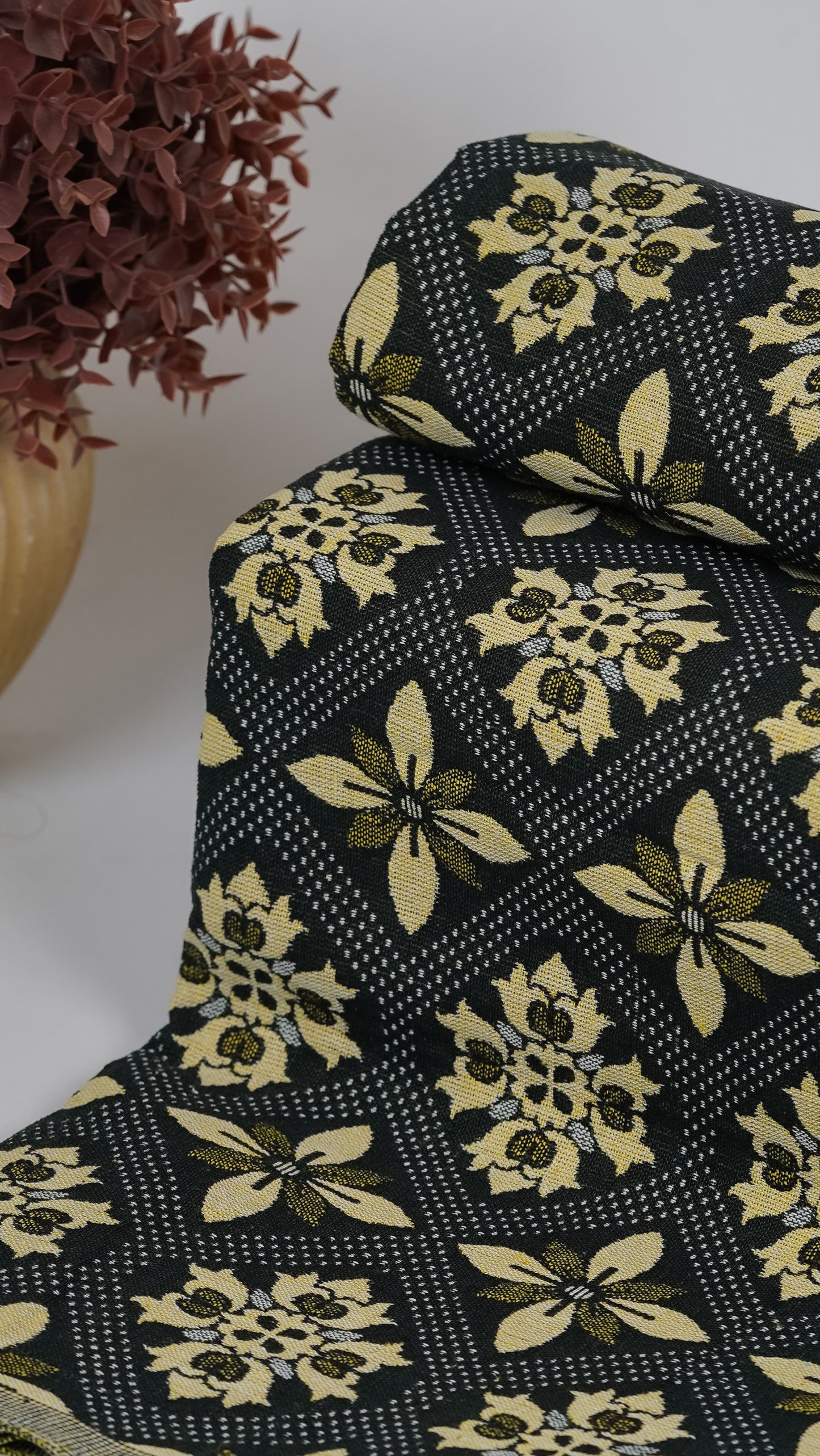 G. Raja Chennimalai Bed Sheet - Green flower