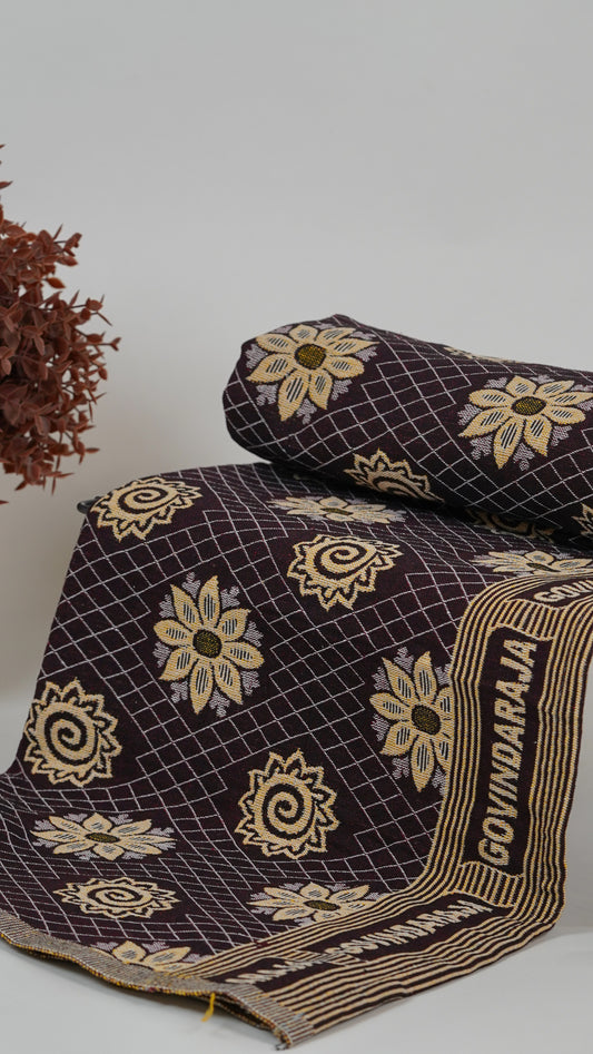 G. Raja Chennimalai Bed Sheet - Maroon