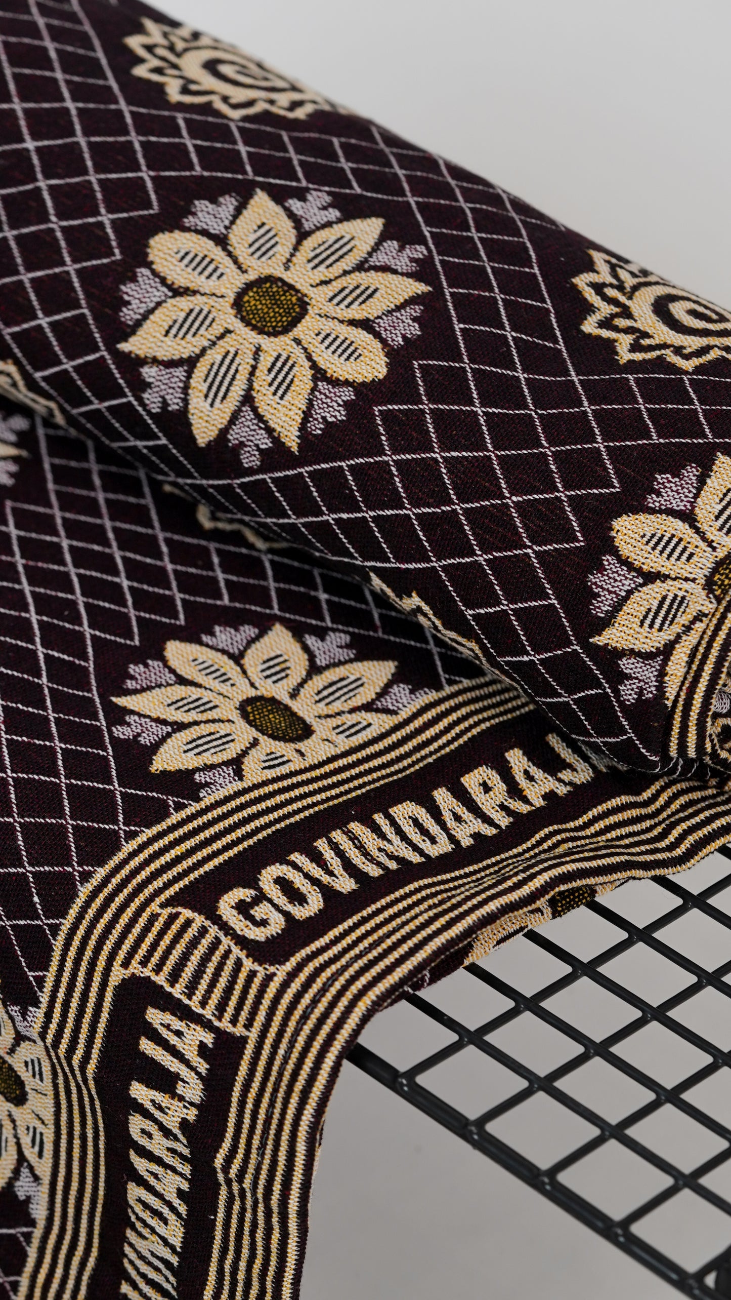 G. Raja Chennimalai Bed Sheet - Maroon