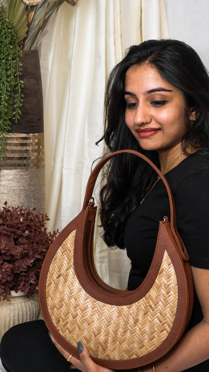 Tan Moon Bag