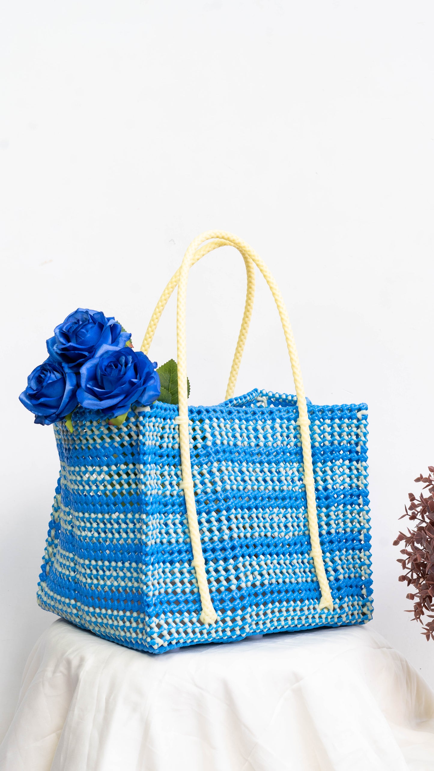 Blue & White Casserole Basket