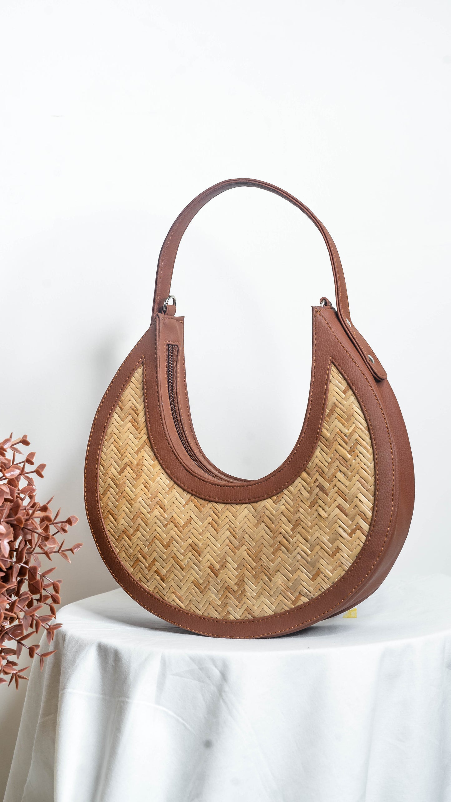 Tan Moon Bag