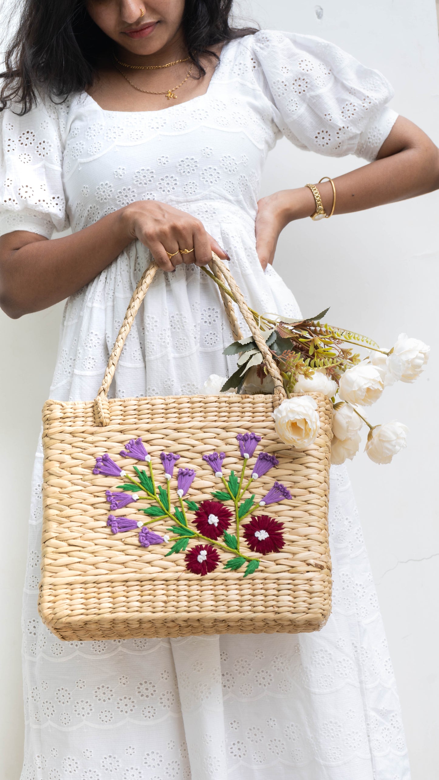 Market Bag Variation 1 - Embroidered