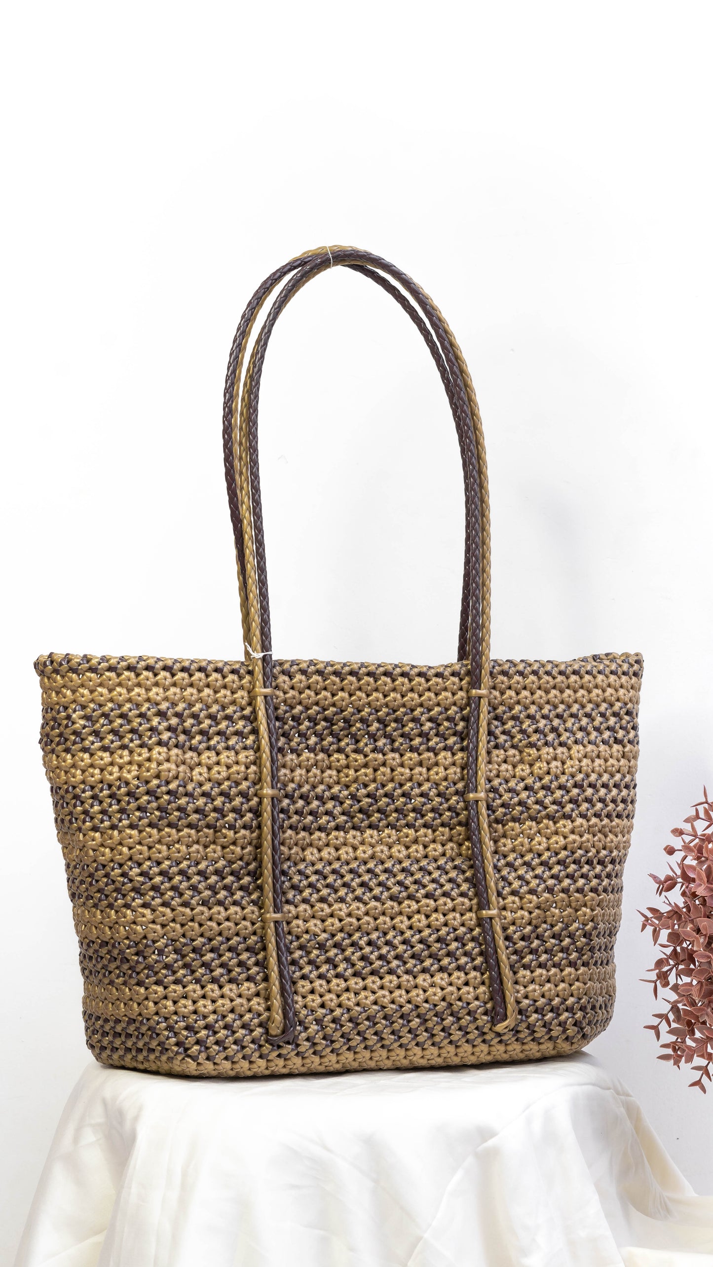Gold & Brown Large Size Basket