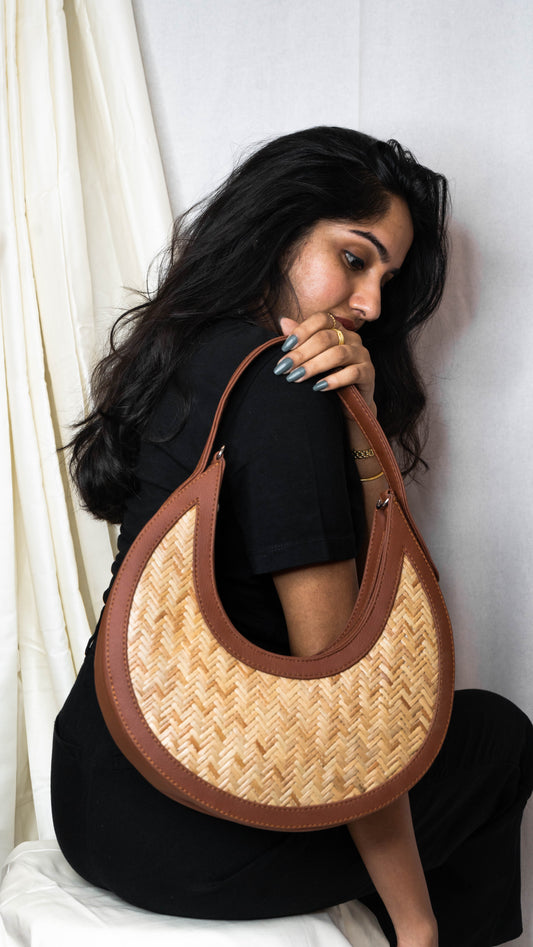 Tan Moon Bag