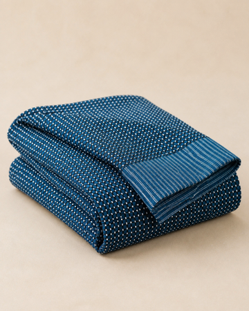 Viking Chennimalai Bedsheet - Denim Blue — Folded catalogue view