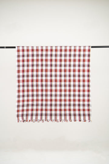 Chennimalai Handloom Soft Grid Weave Towel Checked