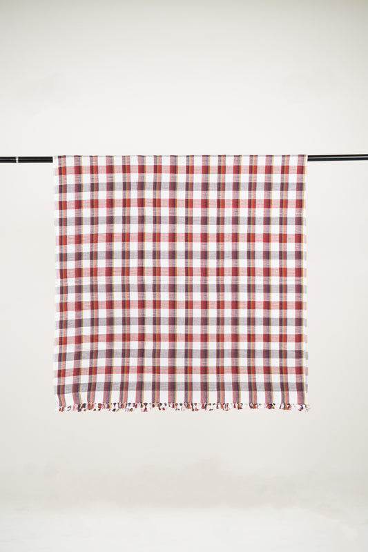 Chennimalai Soft Grid Weave Towel Checked
