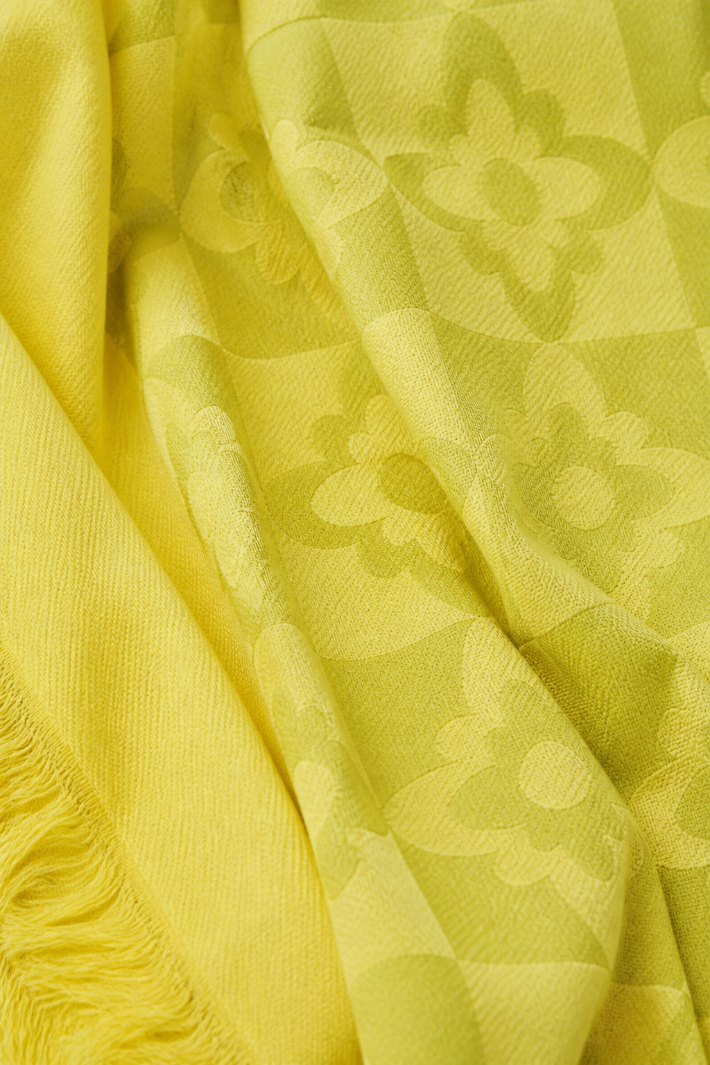 Yellow Bliss Flower Pattern Lovely Chennimalai Bedsheet — Fabric and pattern detail view