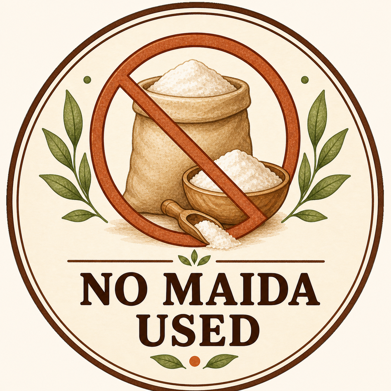 No maida used